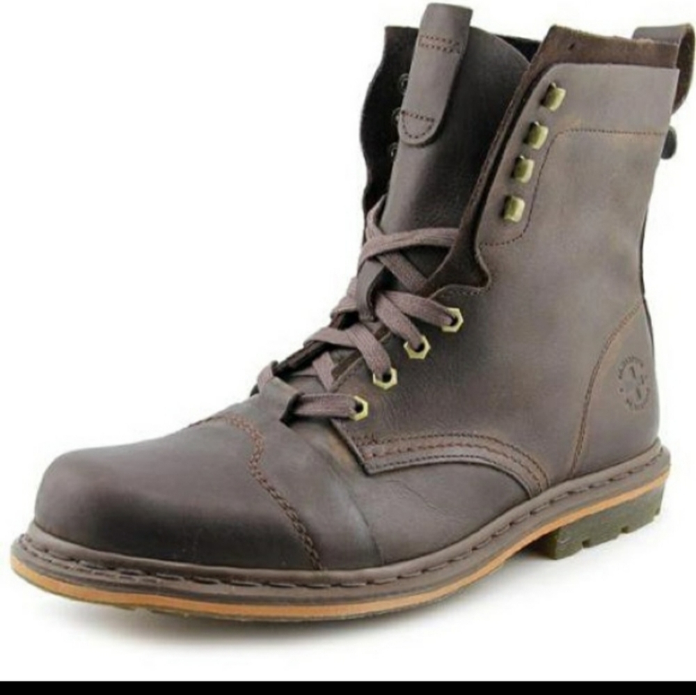 Dr marten brown leather Pier boots size 10 womens work wear. Perfect condition.